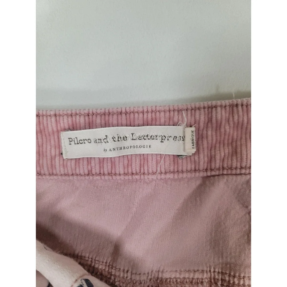 Pilcro and the Letterpress by Anthropologie Pink High Rise Bootcut Corduroy Pant